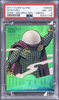 2017 Fleer Ultra Marvel Precious Metal Gems Green #MM39 Mysterio (#10/10) - PSA NM-MT 8